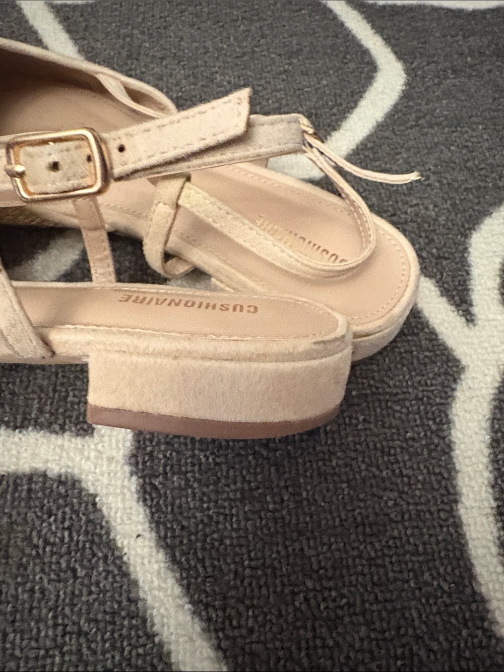 Beige Woven Pointed-Toe Slingback Flats Women - Picture 8 of 10